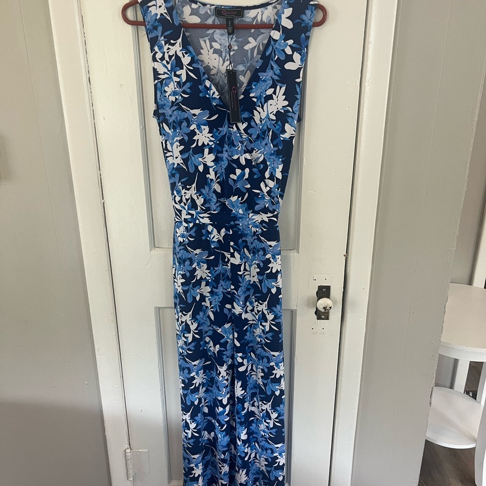 Christian Soriano Floral Blue Jumpsuit